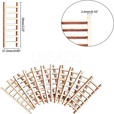 Ladder Unfinished Wooden Ornaments WOOD-WH0100-31-1