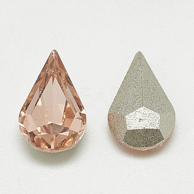 Pointed Back Glass Rhinestone Cabochons RGLA-T082-5x8mm-08-1