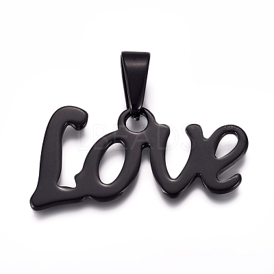 2Pcs 304 Stainless Steel Pendants STAS-FS0001-10B-1