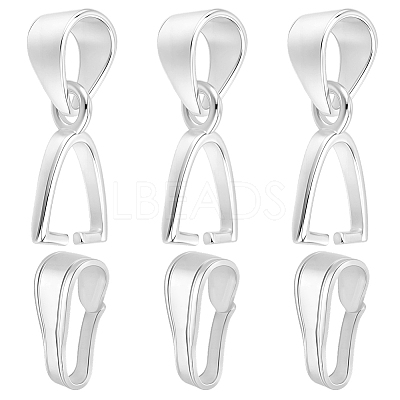 925 Sterling Silver Snap on Bails & Ice Pick & Pinch Bails Findings Kits STER-BBC0009-39-1