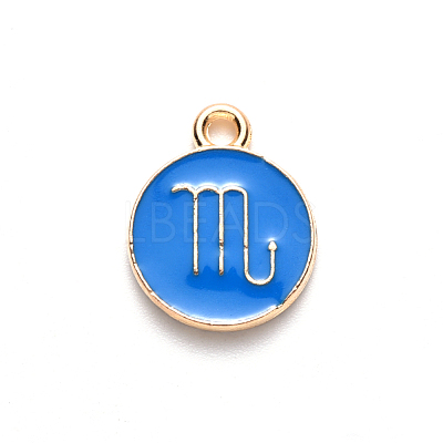 Alloy Enamel Pendants X-ENAM-S124-01A-02L-1