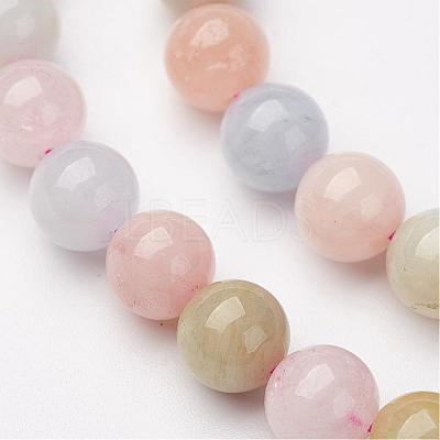 Natural Morganite Bead Strands G-P213-18-8mm-1