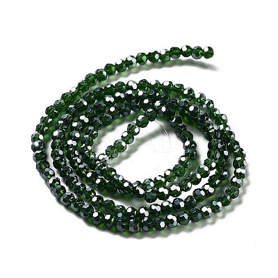 Electroplate Transparent Glass Beads Strands EGLA-A035-T3mm-A10-1