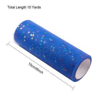 Heart Glitter Sequin Deco Mesh Ribbons OCOR-BC0007-21-1