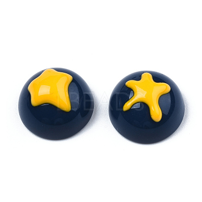 Opaque Resin Enamel Cabochons CRES-N031-017-1