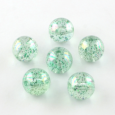 Round AB Color Transparent Acrylic Beads LS-TACR-D005-10mm-05-1