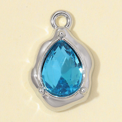 Zinc Alloy with Glass Charms GL-OY001-05P-02-1