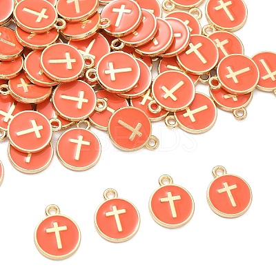 60Pcs Alloy Enamel Pendants ENAM-YW0008-02H-1