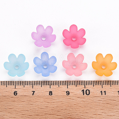 Frosted Acrylic Bead Caps X-MACR-S371-07A-1