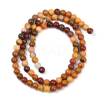 Round Natural Mookaite Beads Strands G-F216-4mm-19-1