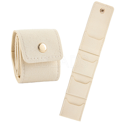 1Pc PU Leather Jewelry Rolls ABAG-CL0001-43D-1