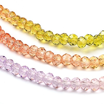 Transparent Painted Glass Beads Strands DGLA-A034-T1mm-A12-1