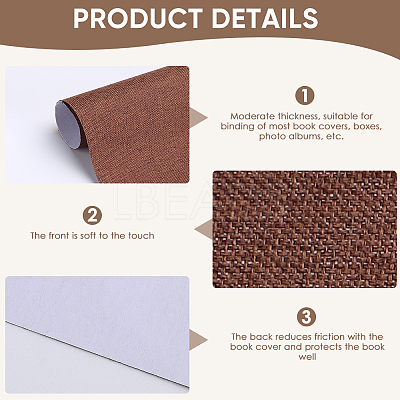 8 Sheets 4 Colors Linen Book Covers DIY-CP0010-67A-1