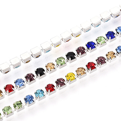Iron Rhinestone Cup Chains CH-N005-01-1
