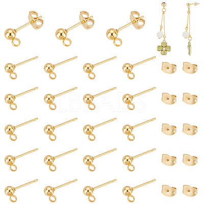 80Pcs 316 Surgical Stainless Steel Stud Earring Findings STAS-PH0005-22-1