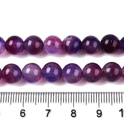 Dyed Natural White Jade Beads Strands G-T138-8mm-210-12-1