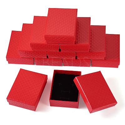 Rhombus Textured Cardboard Gift Storage Boxes LS-CON-TAC0010-03A-04-1