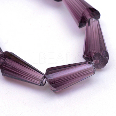 Transparent Glass Bead Strands GLAA-R170-6x12-01K-1