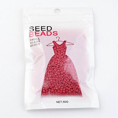 8/0 3mm Baking Paint Glass Seed Beads Loose Spacer Beads X-SEED-S002-K20-1
