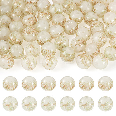 50Pcs Handmade Sand Lampwork Beads LAMP-TA0001-60A-1