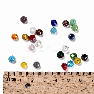 24 Colors Electroplate Glass Beads EGLA-X0006-04B-6mm-1