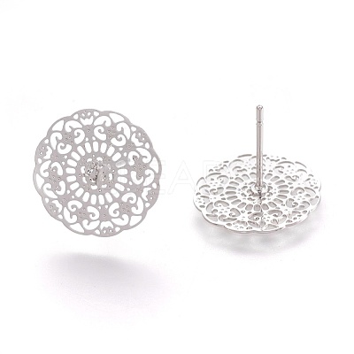 Brass Stud Earring KK-O115-08P-1