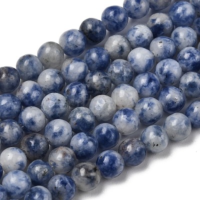 Natural Blue Spot Jasper Beads X-GSR4mmC036-1