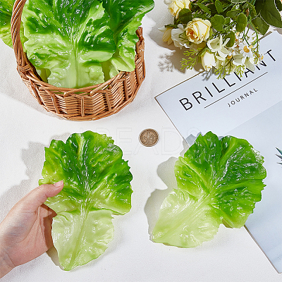 PVC Imitation Lettuce Leaf DJEW-WH20002-23-1