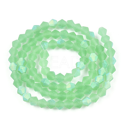 Imitate Austrian Crystal Bicone Frosted Glass Beads Strands LS-EGLA-A039-T4mm-MB24-1