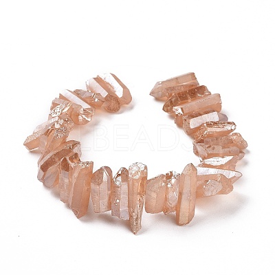 Natural Quartz Crystal Points Beads Strands G-K181-B26-1