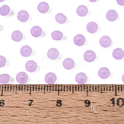 FGB Frosted Transparent Glass Seed Beads SEED-N013-04A-07-1
