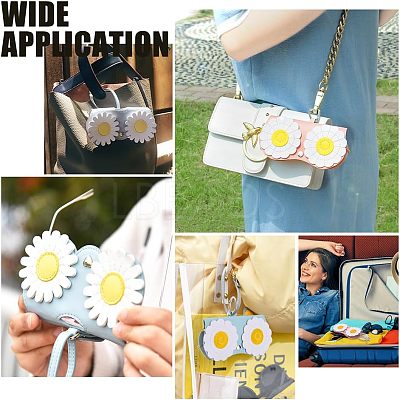 3Pcs Portable PU Imitation Leather Glasses Bag AJEW-NB0003-35-1