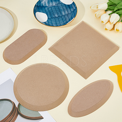 4Pcs 4 Styles MDF Wood Pottery Tools DIY-OC0014-66-1
