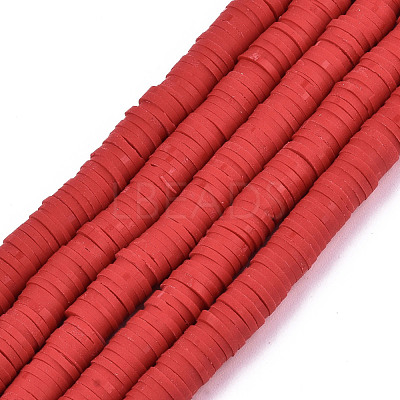 Handmade Polymer Clay Beads Strands CLAY-R089-8mm-038-1