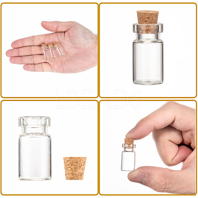 Glass Jar Bead Containers CON-BC0004-02-1