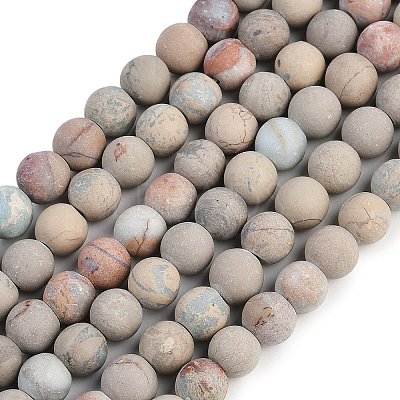 Natural Aqua Terra Jasper Beads Strands G-N0128-48F-8mm-1