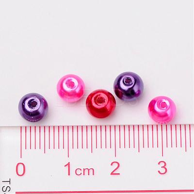 Valentine's Mix Glass Pearl Beads Sets HY-X006-6mm-10-1