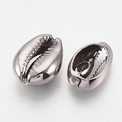 UV Plated Cowrie Shell Beads X-SHEL-S269-80A-1