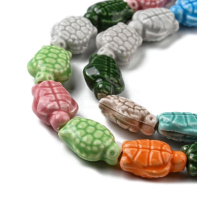 Handmade Porcelain Beads Strands PORC-R140-01-1