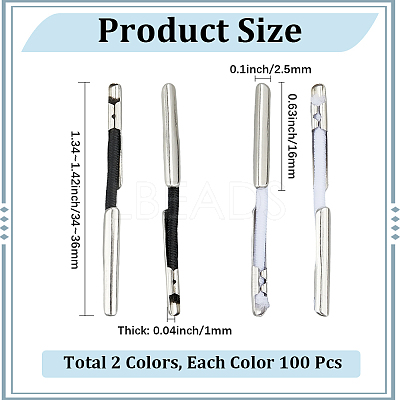 200Pcs 2 Colors Elastic Barbed Cord FIND-SC0021-81-1
