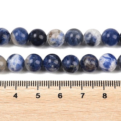 Natural Sodalite Beads Strands G-S279-10-8mm-1
