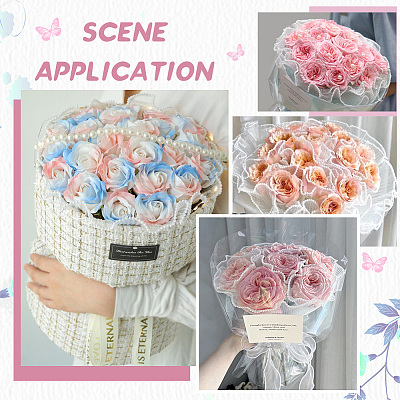 2 Bags Organza Flower Wrapping Bouquet Paper DIY-GF0009-26A-1