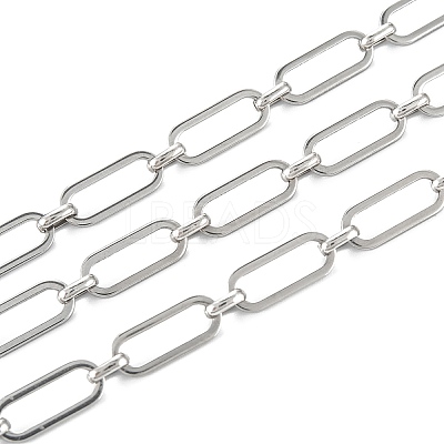 Tarnish Resistant Handmade 304 Stainless Steel Link Chains LS-CHS-M004-01P-1
