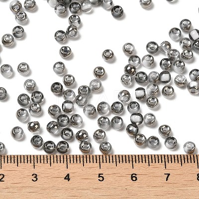 Transparent Inside Colours Glass Seed Beads SEED-H002-A-C218-1
