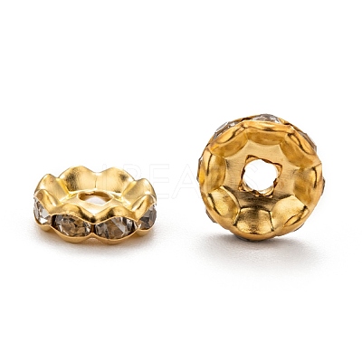 Iron Crystal Rhinestone Spacer Beads RB-A007-10MM-G-1