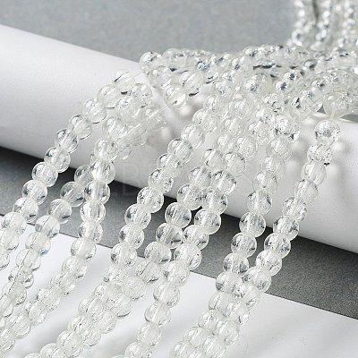 Crackle Glass Beads Strands X-CCG-Q001-4mm-01-1