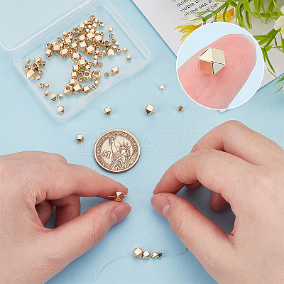 100Pcs 4 Styles Brass Spacer Beads KK-WR0001-52-1
