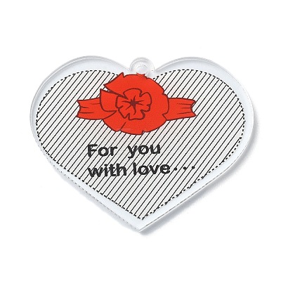 Valentine's Day Transparent Acrylic Pendant LS-OACR-A025-02E-1