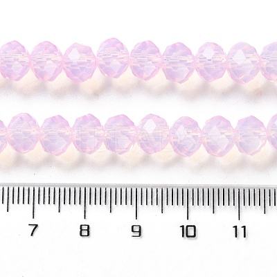 Baking Paint Transparent Glass Beads Strands DGLA-A034-J8MM-D09-1