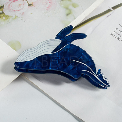 Cute Whale PVC Claw Hair Clips WG30139-04-1